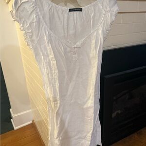Brandy Melville White Linen Dress
